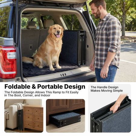 Veehoo Foldable Extra Wide Dog Ramp Black Steps & Ramps image9 Veehoo Foldable Extra Wide Dog Ramp Black Steps & Ramps image9