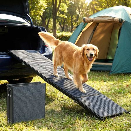 Veehoo Foldable Extra Wide Dog Ramp Black Steps & Ramps image1