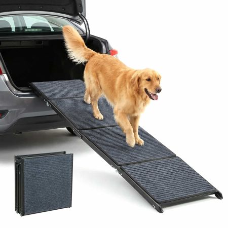 Veehoo Foldable Extra Wide Dog Ramp Black Steps & Ramps image2