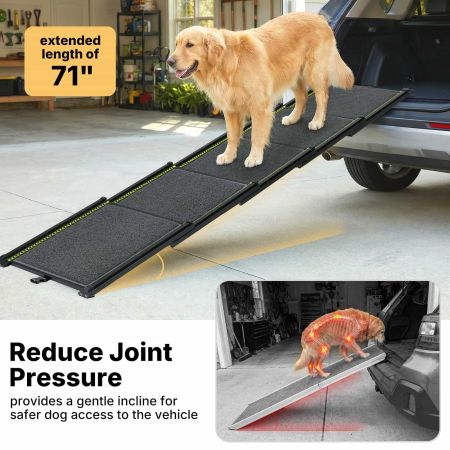 Veehoo Telescoping Extra Wide Dog Ramp Black Sales image4