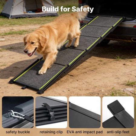 Veehoo Telescoping Extra Wide Dog Ramp Black Sales image9