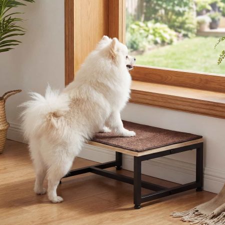 Veehoo Wooden Dog Steps Stool for Couch Bed Brown Sales image5