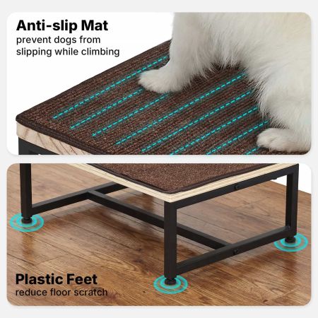 Veehoo Wooden Dog Steps Stool for Couch Bed Brown Sales image6