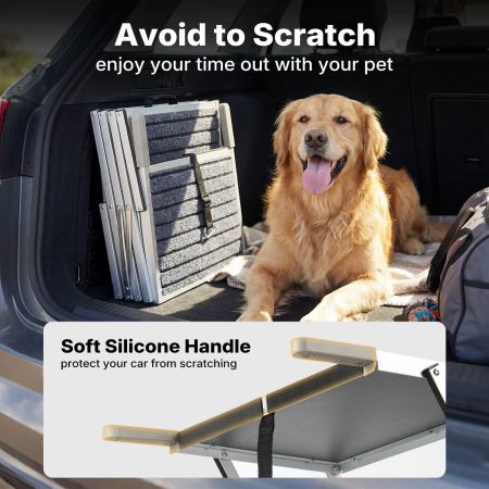 Veehoo Lightweight Folding Dog Steps for Large Dogs Gray Steps & Ramps image8 Veehoo Lightweight Folding Dog Steps for Large Dogs Gray Steps & Ramps image8