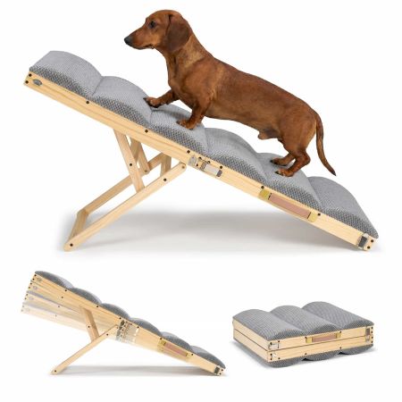 Veehoo Folding Wooden Dog Ramp for Bed & Couch Sales image2