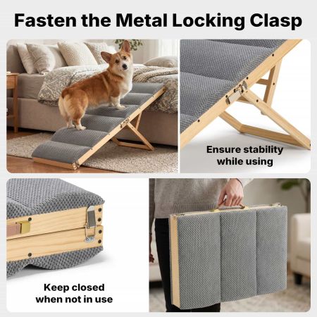 Veehoo Folding Wooden Dog Ramp for Bed & Couch Sales image5