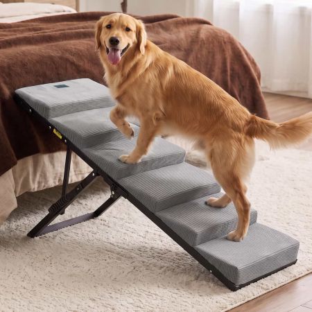 Veehoo Adjustable Pet Ramp for Senior Dogs image1