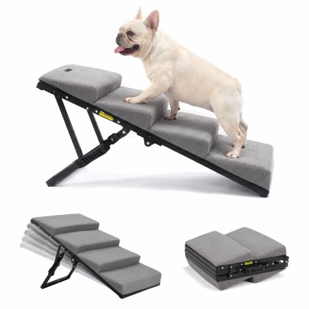 Veehoo Adjustable Pet Ramp for Senior Dogs Gray Steps & Ramps image1 Veehoo Adjustable Pet Ramp for Senior Dogs Gray Steps & Ramps image1