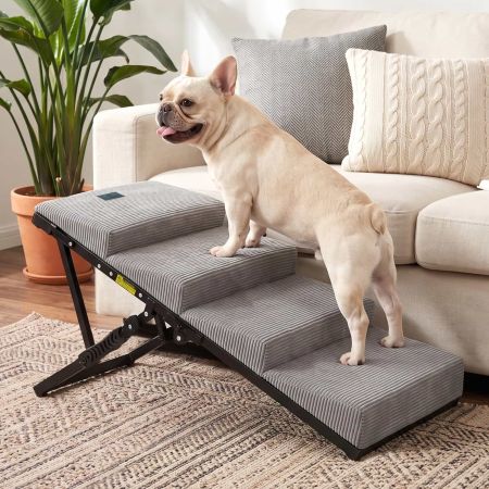 Veehoo Adjustable Pet Ramp for Senior Dogs Gray Steps & Ramps image2 Veehoo Adjustable Pet Ramp for Senior Dogs Gray Steps & Ramps image2