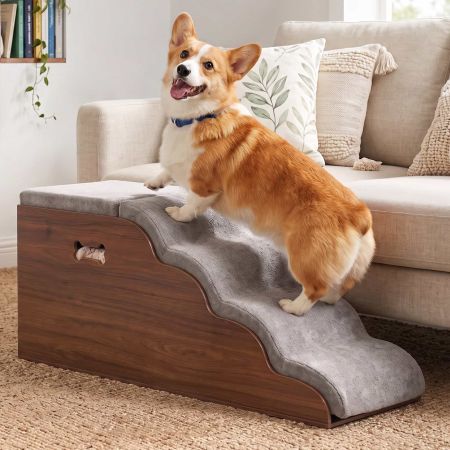 Veehoo Dog Steps for Couch with Built-in Storage Compartment image1