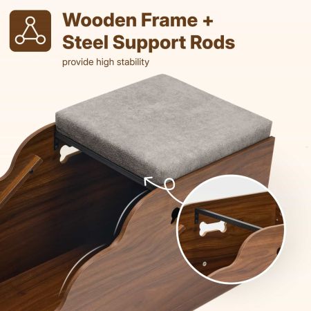 Veehoo Dog Steps for Couch with Built-in Storage Compartment Gray Steps & Ramps image5 Veehoo Dog Steps for Couch with Built-in Storage Compartment Gray Steps & Ramps image5