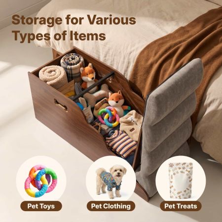 Veehoo Dog Steps for Couch with Built-in Storage Compartment Gray Steps & Ramps image8 Veehoo Dog Steps for Couch with Built-in Storage Compartment Gray Steps & Ramps image8