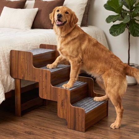 Veehoo Wooden Dog Stairs for High Beds image1