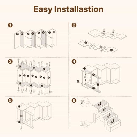 Veehoo Wooden Dog Stairs for High Beds Brown Steps & Ramps image9 Veehoo Wooden Dog Stairs for High Beds Brown Steps & Ramps image9