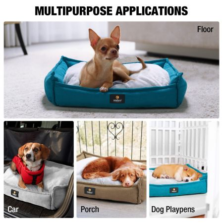 Veehoo Technical Cloth Three-sided Dog Bed Green Beds & Condos image9 Veehoo Technical Cloth Three-sided Dog Bed Green Beds & Condos image9