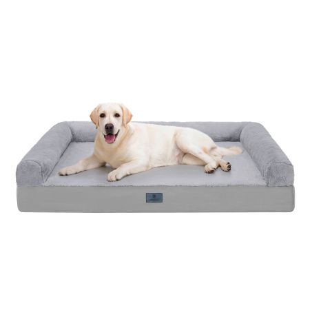 Veehoo Comfy Couch Orthopedic Bolster Dog Sofa Bed Gray Sales image1 Veehoo Comfy Couch Orthopedic Bolster Dog Sofa Bed Gray Sales image1