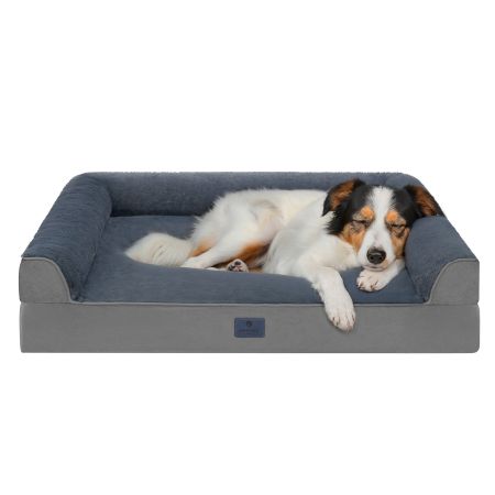 Veehoo Full Support Orthopedic Sofa Dog Bed Gray Beds & Condos image1 Veehoo Full Support Orthopedic Sofa Dog Bed Gray Beds & Condos image1