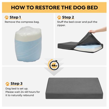 Veehoo Orthopedic Dog Pillow Bed with Memory Foam Gray Sales image4 Veehoo Orthopedic Dog Pillow Bed with Memory Foam Gray Sales image4
