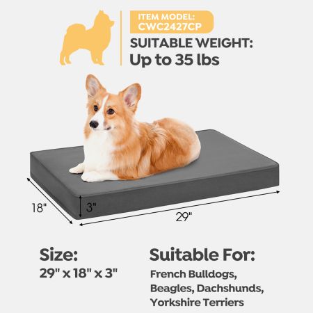 Veehoo Orthopedic Dog Pillow Bed with Memory Foam Gray Sales image8 Veehoo Orthopedic Dog Pillow Bed with Memory Foam Gray Sales image8