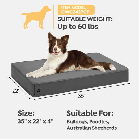 Veehoo Orthopedic Dog Pillow Bed with Memory Foam Gray Sales image9 Veehoo Orthopedic Dog Pillow Bed with Memory Foam Gray Sales image9