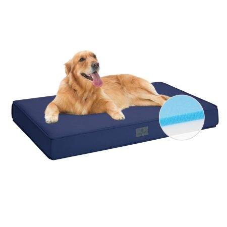 Veehoo Orthopedic Dog Pillow Bed with Memory Foam Blue Sales image1