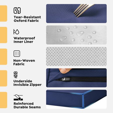 Veehoo Orthopedic Dog Pillow Bed with Memory Foam Blue Sales image6