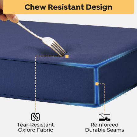 Veehoo Orthopedic Dog Pillow Bed with Memory Foam Blue Sales image8