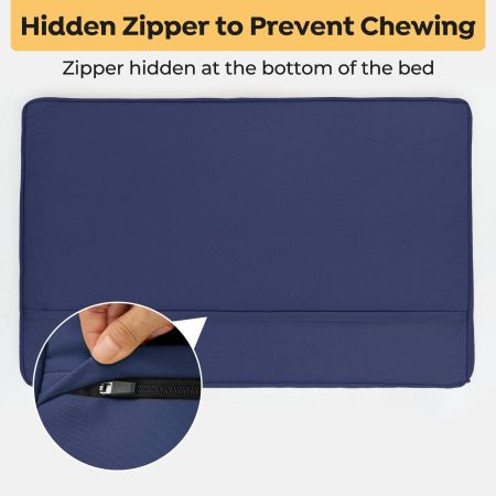 Veehoo Orthopedic Dog Pillow Bed with Memory Foam Blue Sales image9