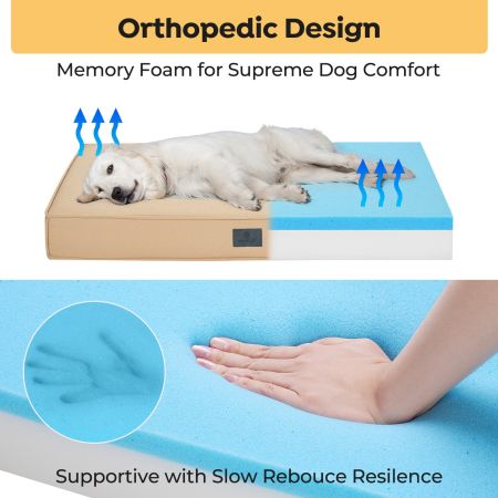 Veehoo Orthopedic Dog Pillow Bed with Memory Foam Brown Sales image3 Veehoo Orthopedic Dog Pillow Bed with Memory Foam Brown Sales image3