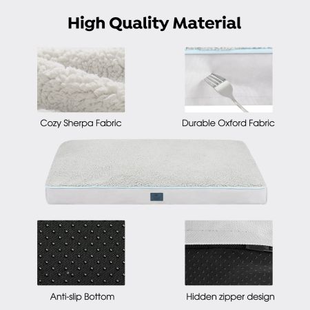 Veehoo Luxurious Filling Dog Pillow Bed Silver Pillow Beds image1 Veehoo Luxurious Filling Dog Pillow Bed Silver Pillow Beds image1