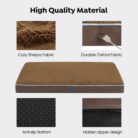 Veehoo Luxurious Filling Dog Pillow Bed Brown Beds & Condos image3