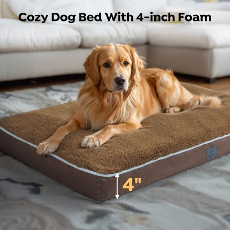 Veehoo Luxurious Filling Dog Pillow Bed Brown Beds & Condos image4