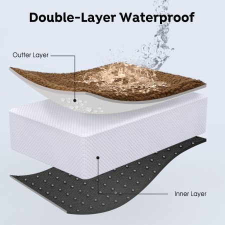 Veehoo Luxurious Filling Dog Pillow Bed Brown Beds & Condos image5