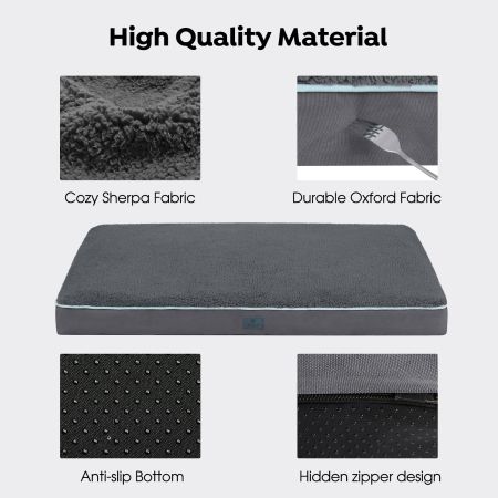 Veehoo Luxurious Filling Dog Pillow Bed Gray Beds & Condos image3