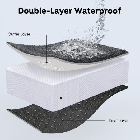 Veehoo Luxurious Filling Dog Pillow Bed Gray Beds & Condos image5