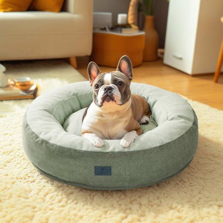Veehoo Calming Donut Cat Dog Bed image1