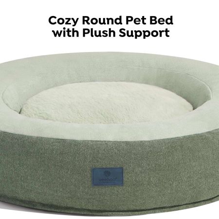 Veehoo Calming Donut Cat Dog Bed Green Beds & Condos image2 Veehoo Calming Donut Cat Dog Bed Green Beds & Condos image2