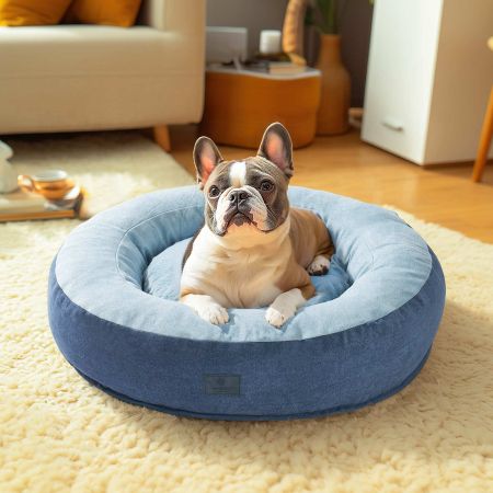 Veehoo Calming Donut Cat Dog Bed Blue Beds & Condos image6 Veehoo Calming Donut Cat Dog Bed Blue Beds & Condos image6
