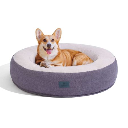 Veehoo Calming Donut Cat Dog Bed Purple Beds & Condos image1