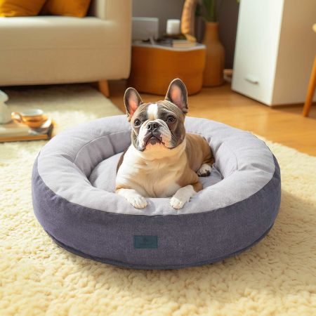Veehoo Calming Donut Cat Dog Bed Purple Beds & Condos image6