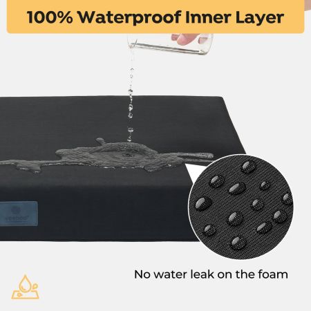 Veehoo Indestructible Dog Bed for Crate Black Sales image5