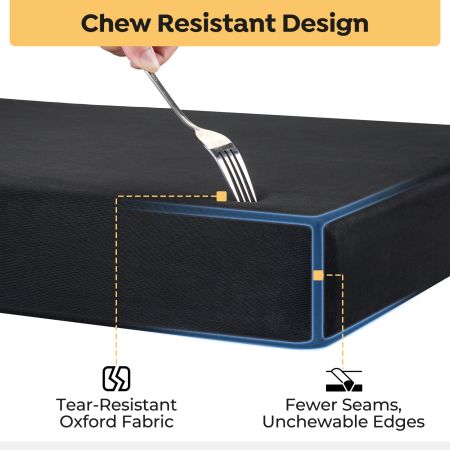 Veehoo Indestructible Dog Bed for Crate Black Sales image7