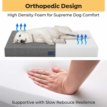 Veehoo Chew-Proof Rectangular Dog Bed for Crate Black Pillow Beds image3 Veehoo Chew-Proof Rectangular Dog Bed for Crate Black Pillow Beds image3
