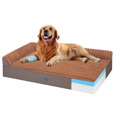 Veehoo Orthopedic Memory Foam Dog Bed Brown Bolster & Sofa Beds image1 Veehoo Orthopedic Memory Foam Dog Bed Brown Bolster & Sofa Beds image1