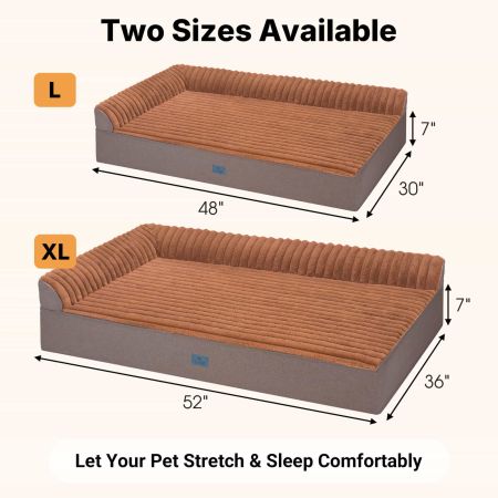 Veehoo Orthopedic Memory Foam Dog Bed Brown Bolster & Sofa Beds image4 Veehoo Orthopedic Memory Foam Dog Bed Brown Bolster & Sofa Beds image4