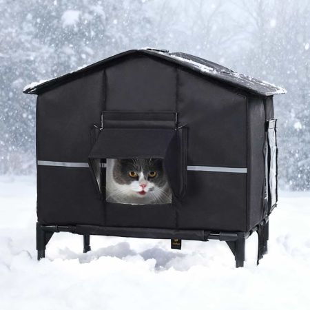 Veehoo Weatherproof Outdoor Cat House image1