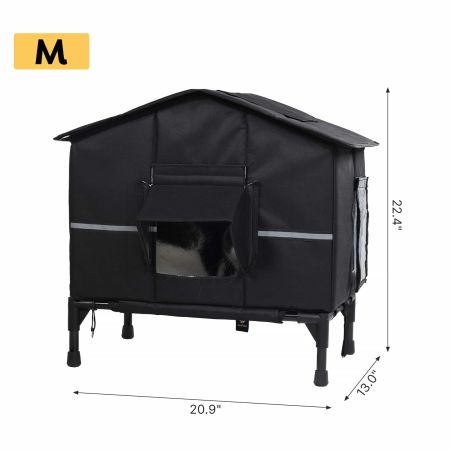 Veehoo Weatherproof Outdoor Cat House Black Beds & Condos image1 Veehoo Weatherproof Outdoor Cat House Black Beds & Condos image1