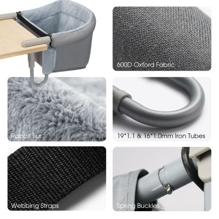 Veehoo Cat Desk Bed for Large Cats Gray Sales image3 Veehoo Cat Desk Bed for Large Cats Gray Sales image3