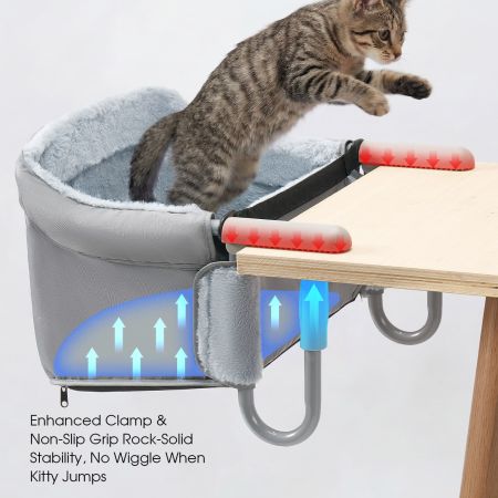 Veehoo Cat Desk Bed for Large Cats Gray Sales image6 Veehoo Cat Desk Bed for Large Cats Gray Sales image6