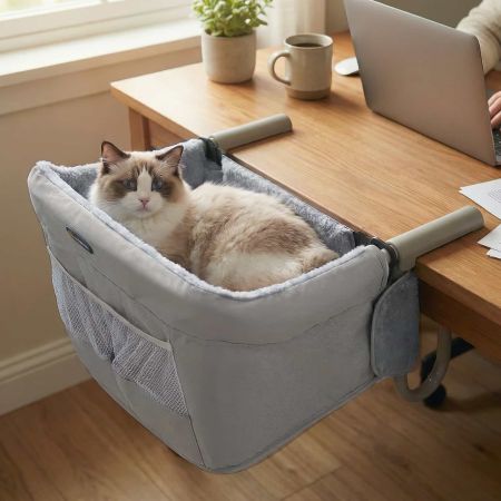 Veehoo Space-Saving Desk Cat Bed image1